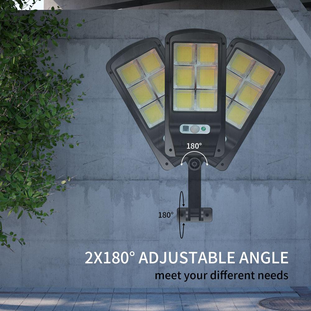 300W Remote Control Upgraded COB Solar Light PIR Motion Sensor IP65 Outdoor Solar Wall Street Light Waterproof Lamp