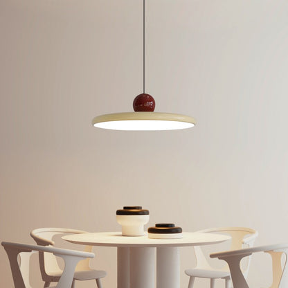Nordic LED Pendant Light Cream Wind Flying Saucer Lamps For Living Room Bedroom Interior Illumination