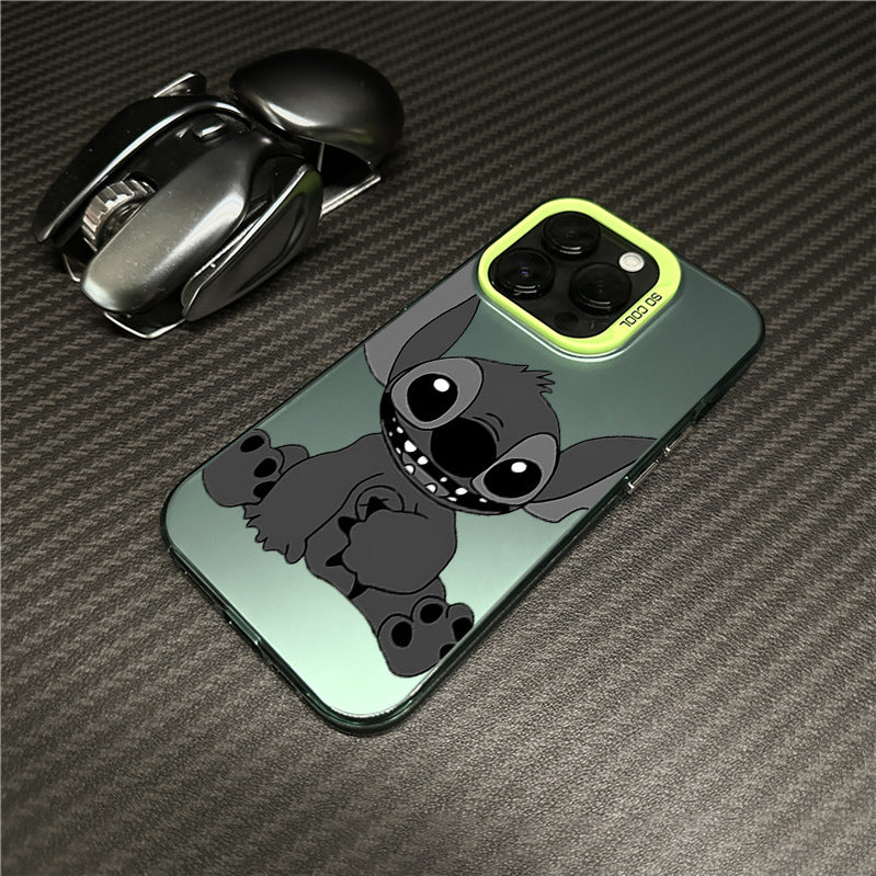 Cartoon Stitch Couple Case for iPhone 16 15 14 13 12 11 Pro Max Plus 16E X XR XS Max Hard Shockproof Bumper Back Cover