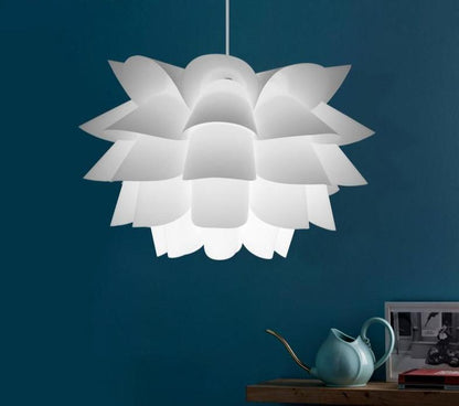 DIY Lily Lotus IQ Puzzle Pendant Lampshade E27 Pendant Light Cafe Restaurant Ceiling Room Decoration LED Hanging Lamp