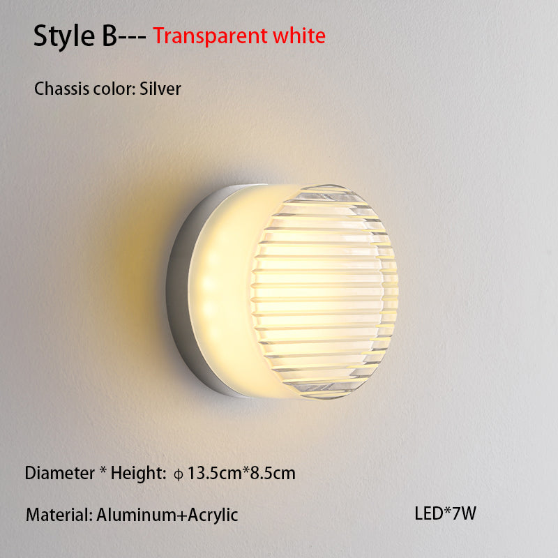 Nordic Simple Acrylic Wall Light Bedroom Bed Wall Light Atmosphere Light Corridor Balcony ceiling Light Waterproof Wall Light