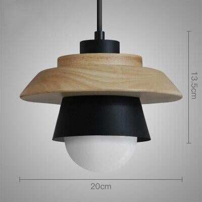 The Nordic modern minimalist bedroom small chandelier iron wood bowl hall creative personality Macarons restaurant LED lamp