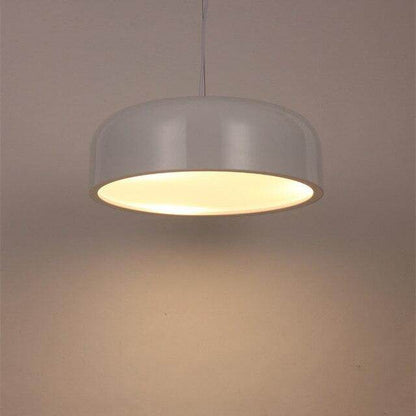 Modern Dia35/48/60cm White/Black Lampshade Metal Pendant Lamp Round Simple Iron Loft Pendant Light With E27 Blub