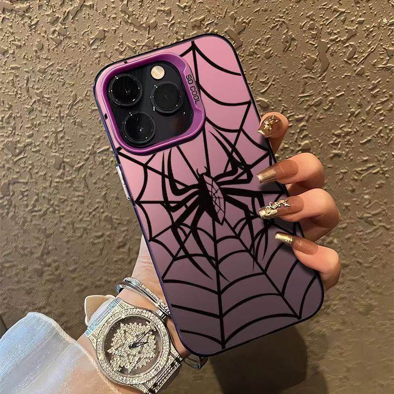 New Black Web Spider Case for IPhone XS Max 17 Air 16e 12 13 11 17 Pro Max 7 8 15 16 14 Plus 13 Mini IPhone Case
