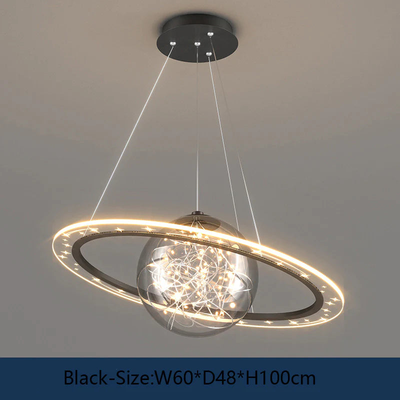 Star chandelier led New Acrylic living room bedroom lamp personality creative children's room net red home dining room lamp