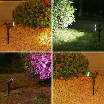 9 LED Solar Spot Lights IP65 Waterproof Outdoor RGB Solar Landscape Lights Brightness Adjustable