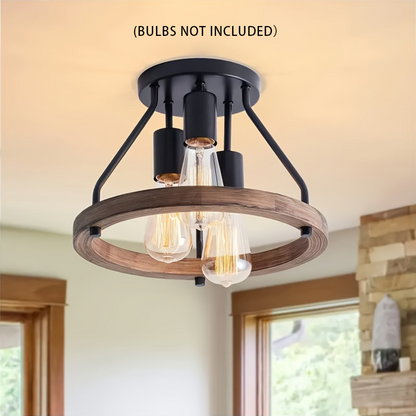 Industrial Retro Embedded Ceiling Light Circular Ceiling Light Fixture