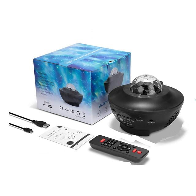 Night Light Projector  Galaxy Projector Starry Sky Projector Lamp with Remote Control 2 in 1 Star Projector with LED Nebula Cloud Moving Ocean Wave Projector for Kid Baby Built-in Music Speaker Voice