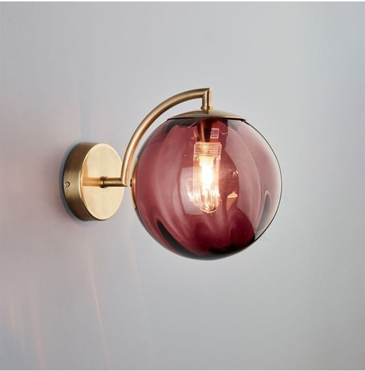 Modern Led Wall Lamp Nordic Glass Ball Wall Lamps For Living Room Bedroom Home Bedside Wall Light Bathroom Fixtures Mirror Light