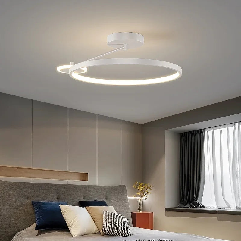 New Design  LED Ceiling Lamp Intelligent Remote Control Living Dining Bedroom Circular Chandelier Corridor Indoor Lighting Decor