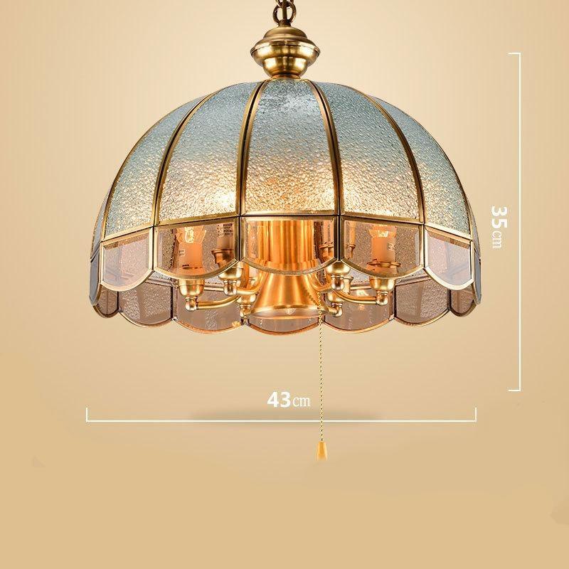 European-style All-copper Chandelier Living Room Dining Room Lamp American Study Retro Mediterranean Bar Xuanguan Aisle Corridor Copper Lamp