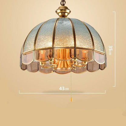 European-style All-copper Chandelier Living Room Dining Room Lamp American Study Retro Mediterranean Bar Xuanguan Aisle Corridor Copper Lamp
