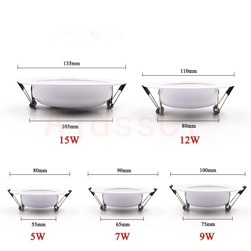 LED Downlight Spot LED downlight Dimmable  5W 7W 9W 12W 15W Recessed in LED Ceiling Downlight Light Cold Warm white Lamp