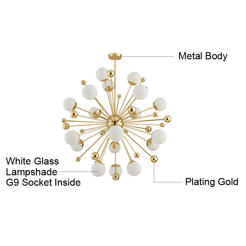 LED Glass Pendant Light for Dining Room Bedroom Living Room Modern Gold Hanging Lamp Indoor Lighting