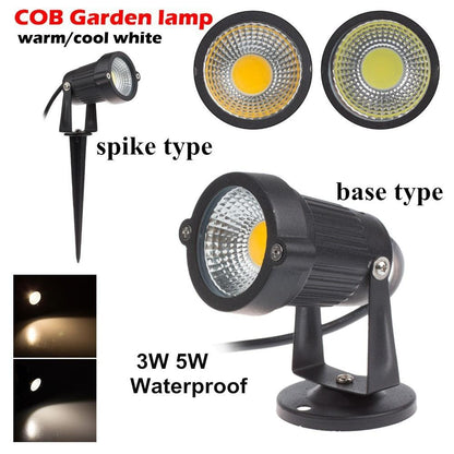 220V 110V Outdoor Lighting LED Lawn Lamp Landscape Lights Waterproof 3W 5W 7W 9W IP65 Spike COB Light For Garden Spot Bulbs
