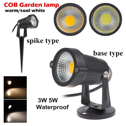 220V 110V Outdoor Lighting LED Lawn Lamp Landscape Lights Waterproof 3W 5W 7W 9W IP65 Spike COB Light For Garden Spot Bulbs