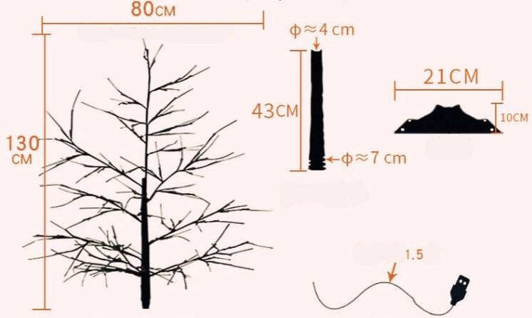 Birch Tree Lights Glow Tree Lights LED Christmas Simulation Tree New Year Lights