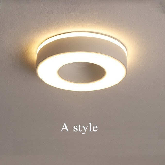 New Design LED Ceiling Light Corridor Art Gallery Decoration Front Balcony Lamp Porch White Black Lamparas De Techo Plafondlamp