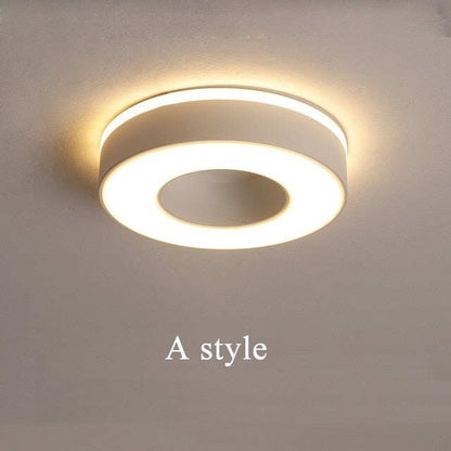 New Design LED Ceiling Light Corridor Art Gallery Decoration Front Balcony Lamp Porch White Black Lamparas De Techo Plafondlamp