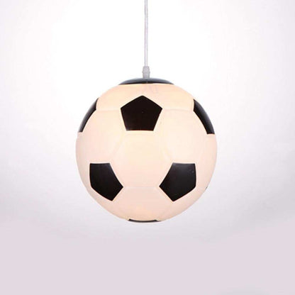 Modern Football Basketball Globe Glass Ball Pendant Lights Led Sport Hanging Lamps Children's Room Bedroom Indoor Lighting Decor