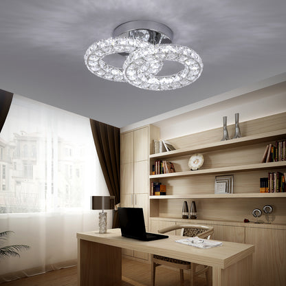 GreeLustr Modern Luxury Crystal Ceiling Lamp Chandelier Dining Living Room LED Indoor Lighting Fixture Home Decor Bedroom
