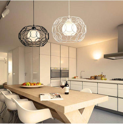 modern cage pendant light iron minimalist retro Scandinavian loft pyramid pendant lamp metal Hanging Lamp E27 Indoor DD01