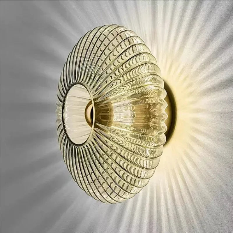 Glass Wall Lamp glass wall Sconce For Corridor Background Bedroom Living Room Bedside Ambiance Wall Light Indoor Home Decor