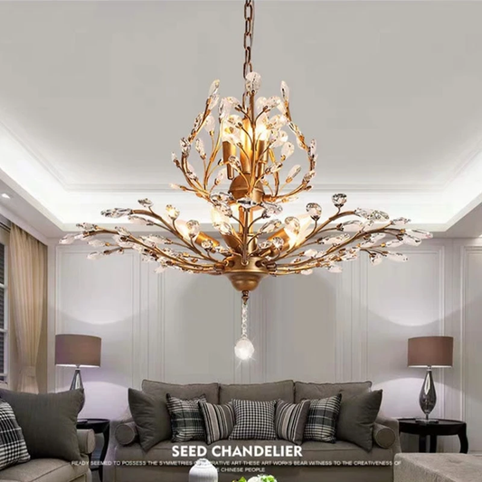 American Luxurious Crystal Chandelier E14 LED 220V For Restaurant  Lighting Chandelier Modern Home Decor Lighting Fixtures Room