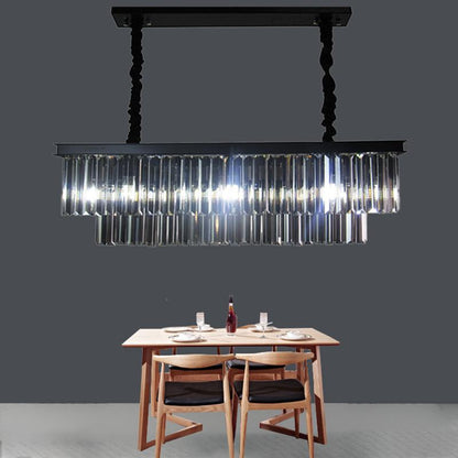 Modern Rectangular Lustre Crystal Chandelier Lighting Crystal Chandeliers Luminaria De Techo Hanglamp Lighting Fixtures