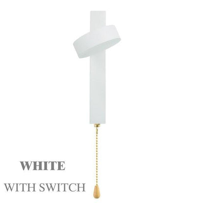 LED wall lamp with switch 7W 9W bedroom living room Nordic modern wall light aisle study reading sconce white black wall lamps