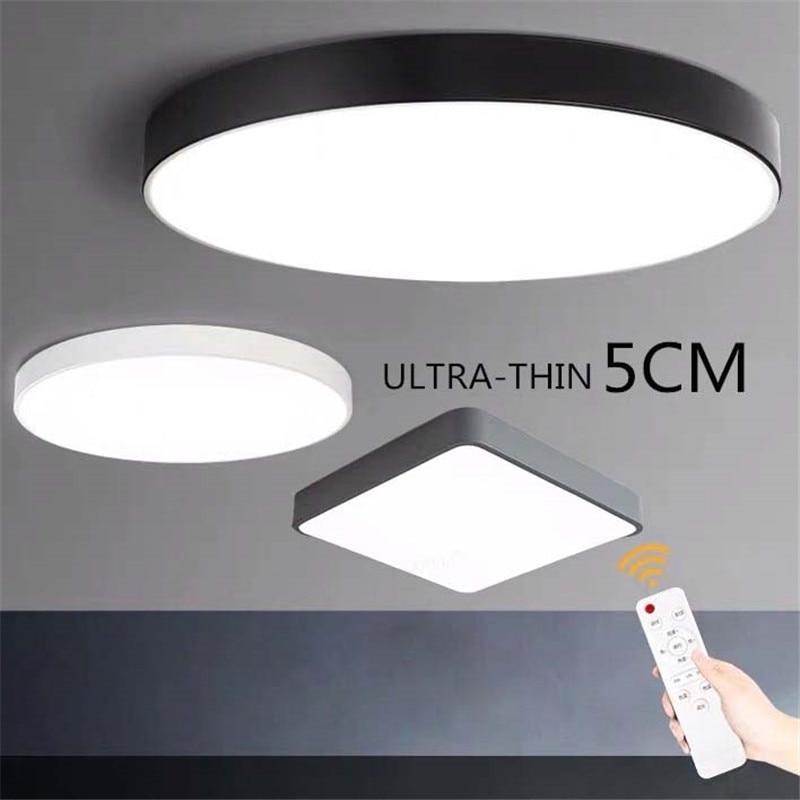 Modern Nordic LED Ceiling Lights Living Room Bedroom Round Corridor Kitchen Lamp Ultra-thin  Kids Room Macarons Remote Control