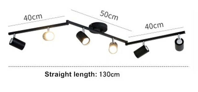 Black White Ceiling Lamp Lighting Angle adjustable Spotlights GU10 Spot Lights Bulb for Store Shop Showroom lighting New Arrival
