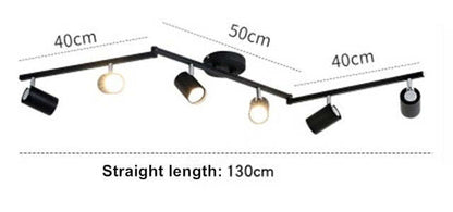 Black White Ceiling Lamp Lighting Angle adjustable Spotlights GU10 Spot Lights Bulb for Store Shop Showroom lighting New Arrival