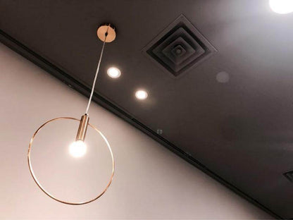 Modern Pendant Light Single Ring Hanging Lamp Arts Decoration Lighting