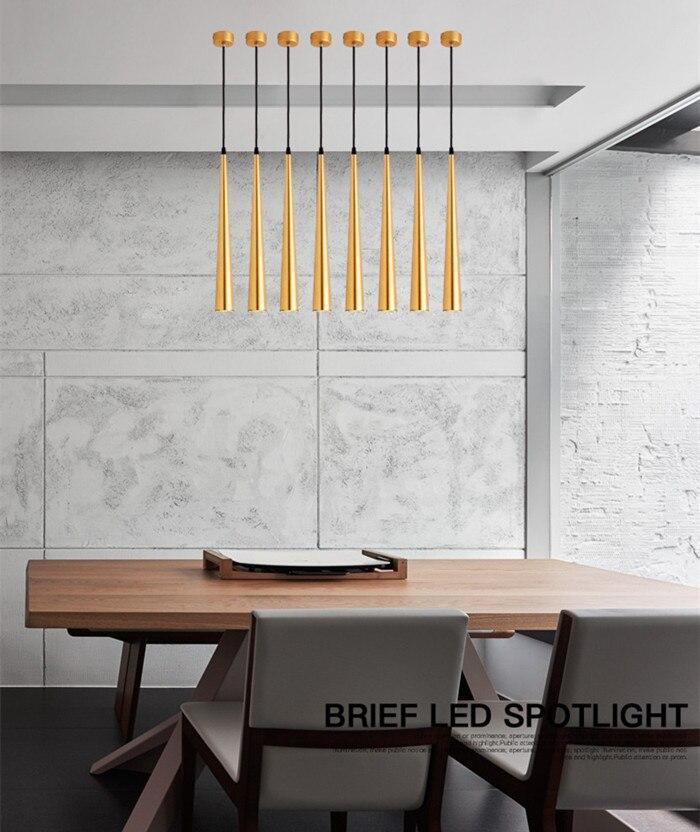 Dimmable  COB Cone LED Modern Pendant Light  Aluminum&Metal Home7w /12w Hang Lamp Dining/Living Room Bar Cafe Droplight Fixture
