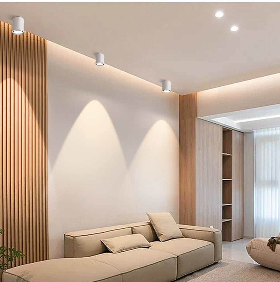 Aluminum LED Downlight COB Surface Mounted Spot Light Home Decor Ceiling Lamp 7W 12W Spotlight Hallway Indoor Lighting