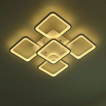 Remote Modern LED Ceiling Lights Fixture For Bedroom Dining Room Acrylic Lampshade Dimmable For 15-25 Meters Lamparas De Techo