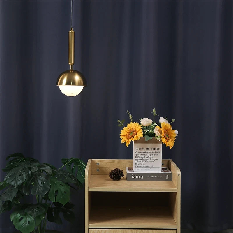 Modern Iron Art Pendent Lights LED Nordic Hanging Lamp Home Kitchen Bedside Living Room Dining Lighting Fixtures