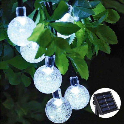 5M 7M 10M Solar Lamp Crystal Ball LED String Lights Flash Waterproof Fairy  For Outdoor Garden Christmas Wedding Decoration