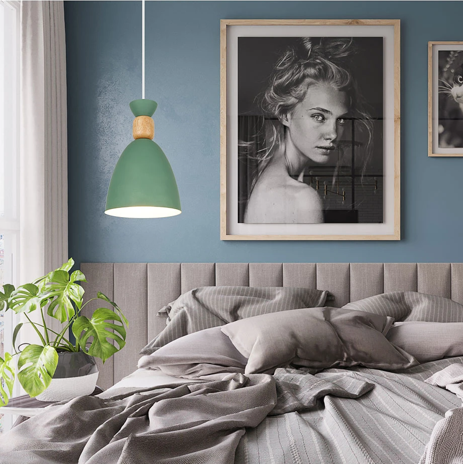 LED Pendant Lamp Modern Hanging Lights Pendant Lighting Wood Modern Lighting For Restaurant Pendant Lighting Dining Room Bedroom