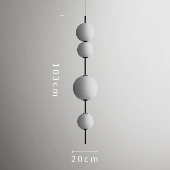 Nordic Simple Modern Restaurant Lamps Personalized Creative Glass LED Large and Small Ball Chandelier
