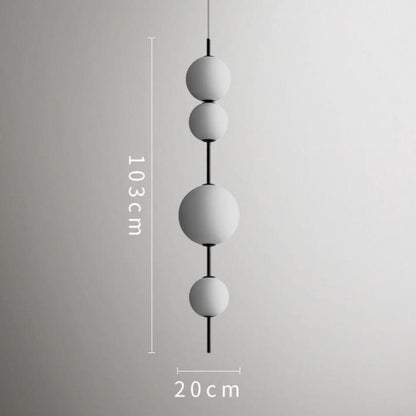 Nordic Simple Modern Restaurant Lamps Personalized Creative Glass LED Large and Small Ball Chandelier