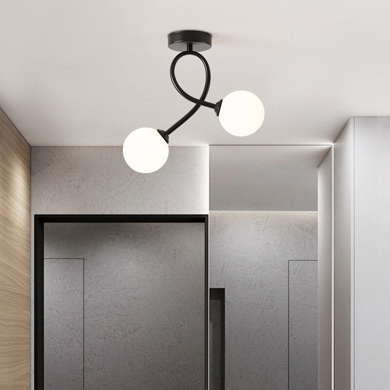 Modern Glass Ceiling Light Minimalist Ceiling lamp Indoor Lighting Hallway Aisle Balcony Entryway