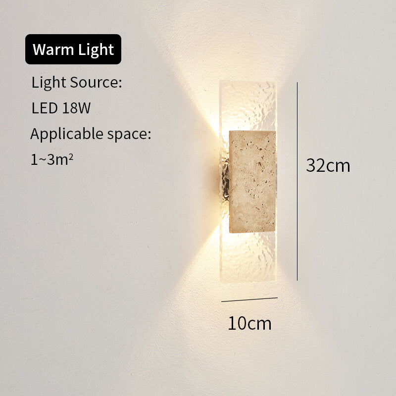 Outdoor Waterproof Wall Lamps Strip Natural stone Wall Lights 18W LED  Porch Wall Sconces  Bedroom Exterior Lighting Fixtures