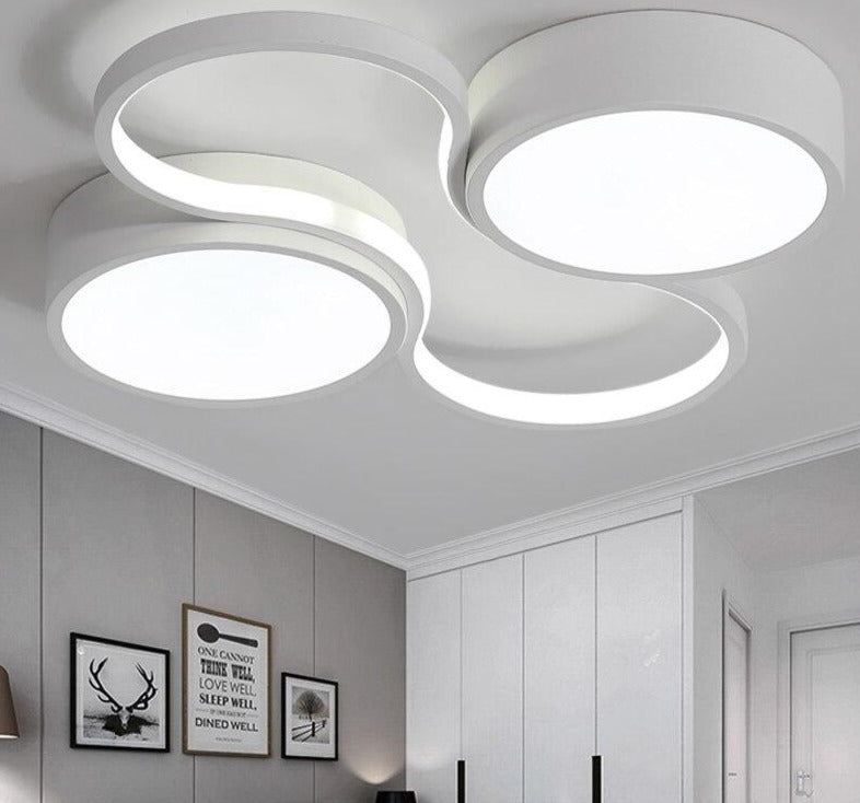Ceiling Lamp White Or Black Frame For Home Lighting Living Room 34w 48w Lampara Techo Modern Luminaire Plafonnier