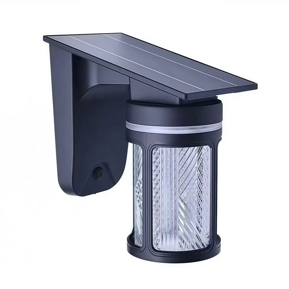 Solar Wall Lights Outdoor Waterproof IP54 3 Color LED Lantern Safety Light for Patio Garden Deck Porch Barn Garage