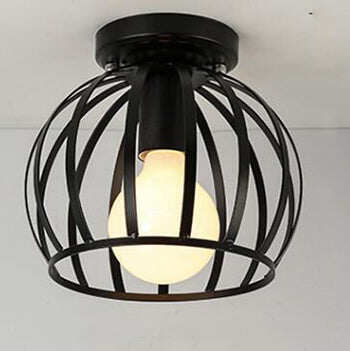 Modern Wrought Iron E27 Led Ceiling Lamps Black Ceiling Lights For Kitchen Living Room Bedroom Study Aisle Restaurant Cafe Hotel