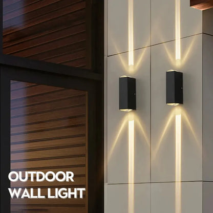 Outdoor Lighting Lens Beam Wall Lamps IP65 Waterproof Aluminum Wall Lights Corridor Garden Mall Up Down LED Porch Lamp