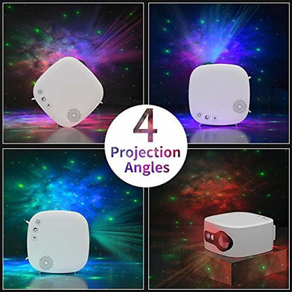 Laser Starry Sky Light Projector Projection Lamp Colorful Nebula Moon With Bluetooth Music Player Wireless Remote Control