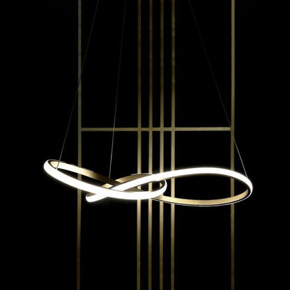 Light Luxury Simple Golden Circle Chandelier LED Nordic Modern Special-shaped Chandelier